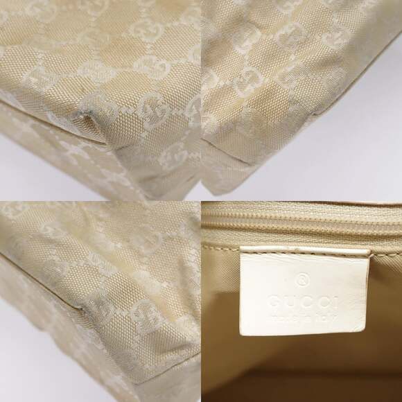 GUCCI GG Canvas Hand Bag Beige Silver 002 002 - Picture 11 of 13